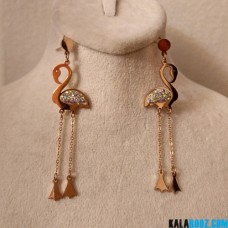 گوشواره استیل نگیندار لک لک