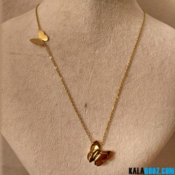 گردنبند استیل پروانه ای