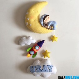 آویز حلقه نمدی دخترانه