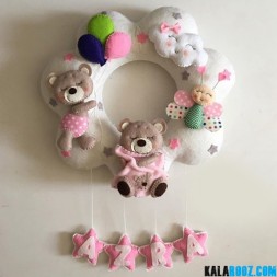 آویز حلقه نمدی دخترانه