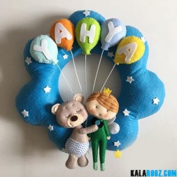 آویز حلقه نمدی دخترانه